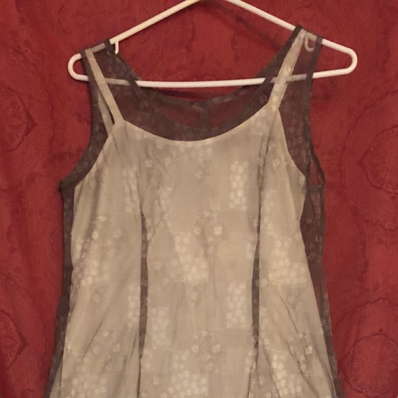 Elegant Long Summer Dress Separate Top & Under Dress - NEW - Picture 1 of 4